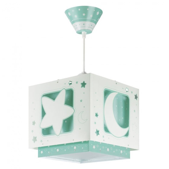 hanglamp Led Moon junior 26 cm E27 60W mintgroen/wit