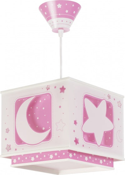 Dalber Hanglamp Maanlicht Glow in the Dark Roze, 24cm