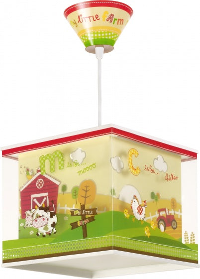 hanglamp My Little Farm junior 24 cm E27 60W groen