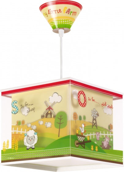 hanglamp My Little Farm junior 24 cm E27 60W groen