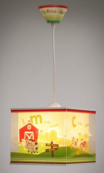 hanglamp My Little Farm junior 24 cm E27 60W groen