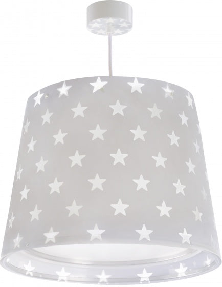 Dalber Hanglamp Sterren Glow in the Dark Grijs, 33cm