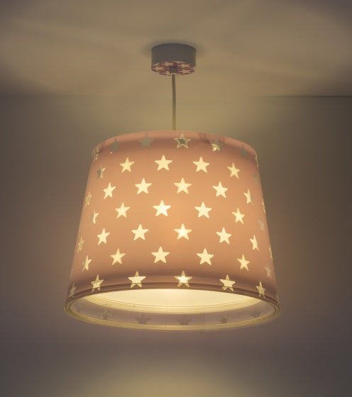 hanglamp Stars glow in the dark 33 cm E27 60W paars