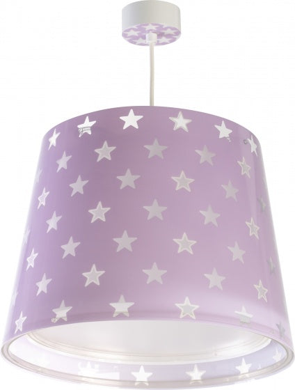 hanglamp Stars glow in the dark 33 cm E27 60W paars