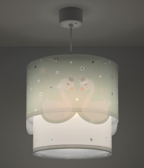 hanglamp Sweet Love 26 x 40 cm E27 60W groen/wit