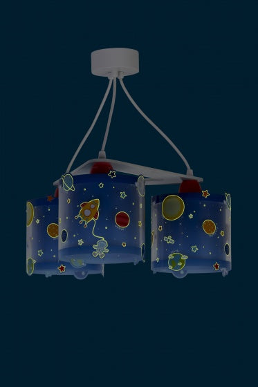 hanglampen ruimte 20 x 15 cm E27 60W blauw 3 stuks