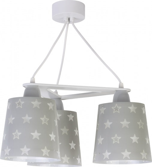 hanglampen Stars glow in the dark 20,5 cm 60W grijs