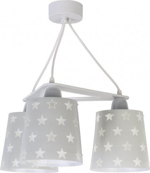 hanglampen Stars glow in the dark 20,5 cm 60W grijs