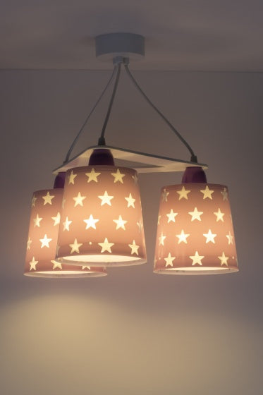 hanglampen Stars glow in the dark 20,5 cm 60W paars