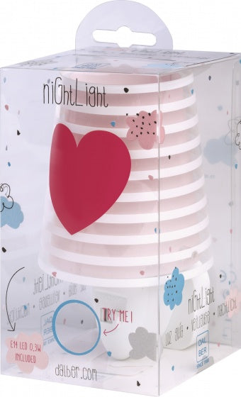 nachtlamp Light Feeling 14 cm roze