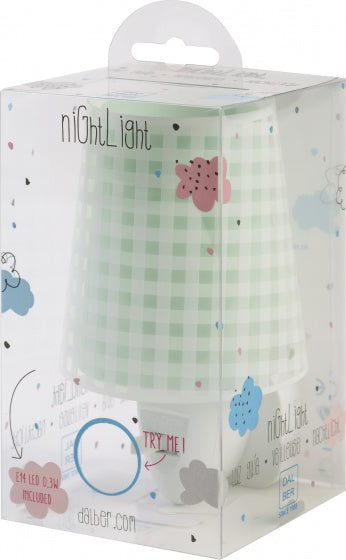 nachtlamp Vichy 14 cm groen