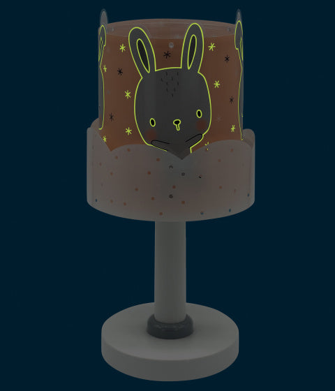tafellamp Baby Bunny junior 30 cm E14 40W roze/grijs
