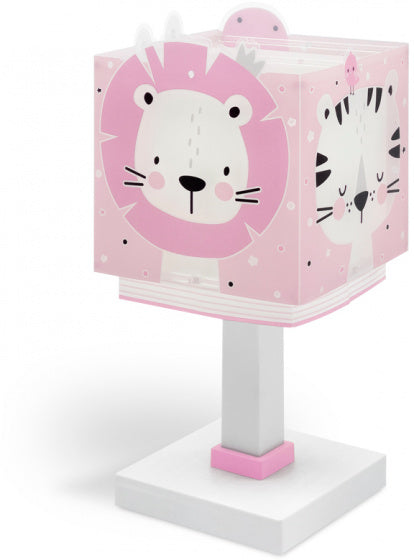 tafellamp Baby Jungle 30,5 cm E14 40W roze/wit