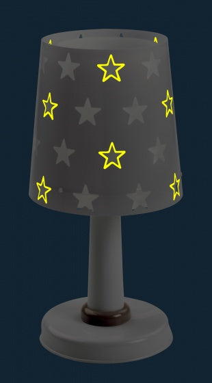 Dalber Tafellamp Sterren Glow in the Dark Grijs, 30cm