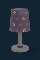 tafellamp Stars glow in the dark 30 cm E14 40W paars