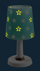 Dalber Tafellamp Sterren Glow in the Dark Turqoise, 30cm