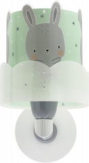 wandlamp Baby Bunny 15 x 20 x 24 cm 60W groen/grijs