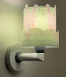 wandlamp Baby Bunny 15 x 20 x 24 cm 60W groen/grijs