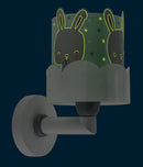 wandlamp Baby Bunny 15 x 20 x 24 cm 60W groen/grijs