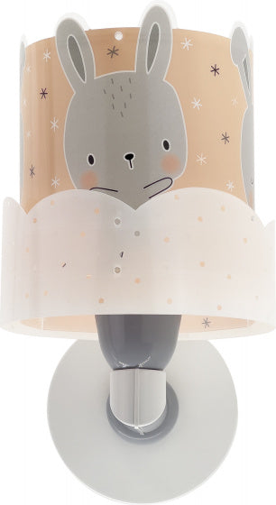 wandlamp Baby Bunny 15 x 20 x 24 cm E27 60W roze/grijs