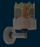 wandlamp Baby Bunny 15 x 20 x 24 cm E27 60W roze/grijs