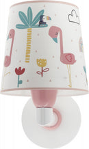wandlamp Flamingo 15 x 20 x 24 cm E27 60W wit/roze