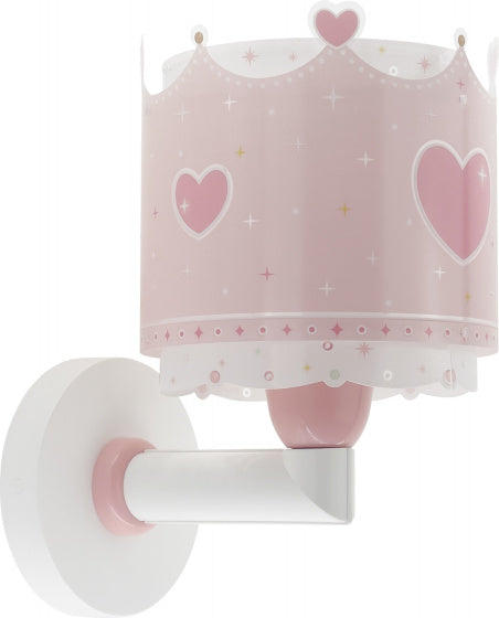 wandlamp Little Queen meisjes 20 x 24 cm 60W roze/wit