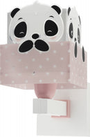wandlamp Panda 13,5 x 20 x 24 cm E27 60W roze/wit