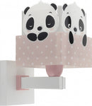wandlamp Panda 13,5 x 20 x 24 cm E27 60W roze/wit