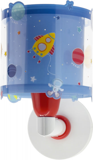 wandlamp Planets glow in the dark 20 x 24 cm E27 blauw