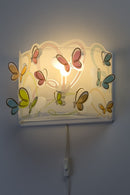wandlamp vlinders meisjes 23 x 31 cm E27 60W