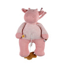 muziekknuffel Noukie's Lola 17 x 22 cm bio-katoen rood