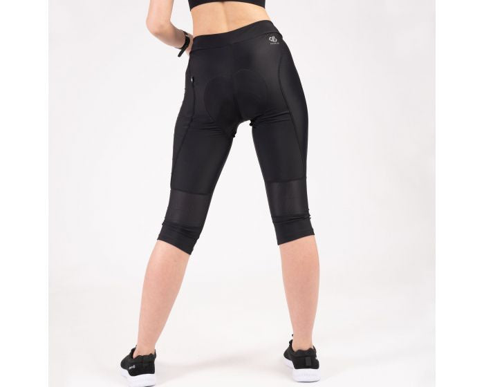 fietsbroek Worldly Capri dames polyamide zwart mt 40