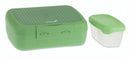 broodtrommel met fruitbox 21 x 15 x 7 cm groen