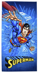 strandlaken Superman jongens 70 x 140 cm katoen blauw