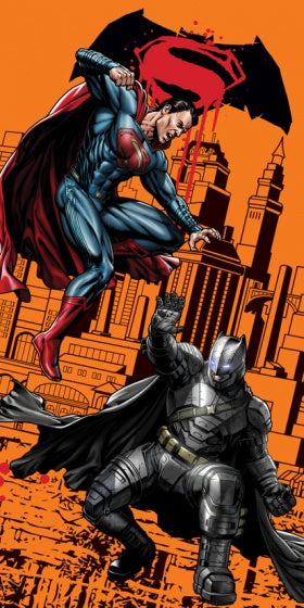 strandlaken Batman oranje 70 x 140 cm