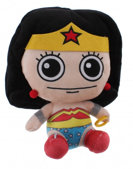 Gift-knuffel Wonderwoman pluche 15 cm blauw/geel