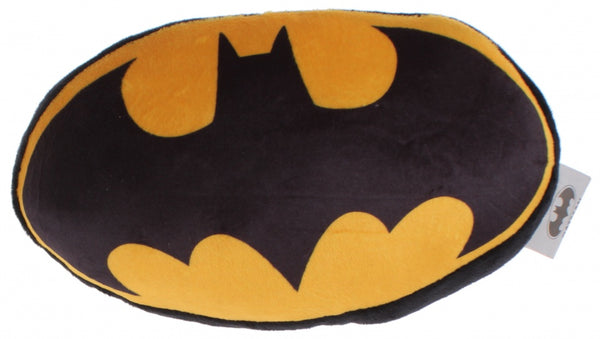 kussen Batman-logo 20 cm pluche zwart/geel