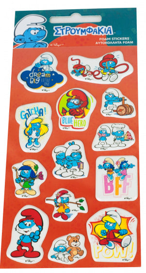 stickervel junior donkeroranje/blauw 12 stickers