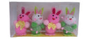 paaskuikens 5 x 3 cm roze/groen 4 stuks