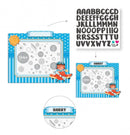 fotolijstje piloot 26 x 21 cm hout blauw 2-delig