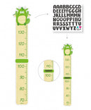 groeimeter draak 115 cm hout beige/lichtgroen