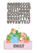 naambord Assepoester junior 25 x 16 cm hout 2-delig