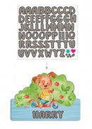 naambord hond op step junior 25 x 16 cm hout 2-delig