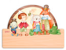 naambord Pinokkio junior 25 x 16 cm hout 2-delig