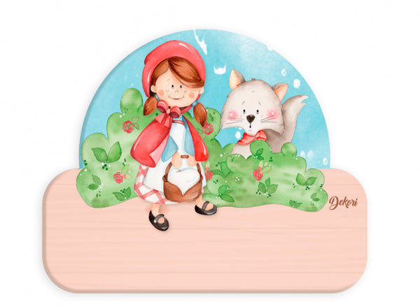 naambord Roodkapje junior 12 x 17 cm hout