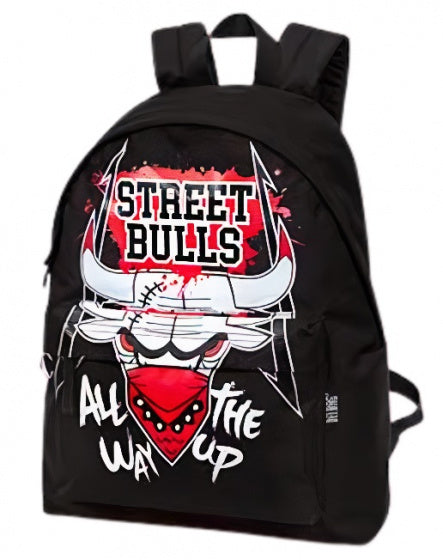 rugzak Street Bulls 40 cm polyester 18 liter zwart/rood