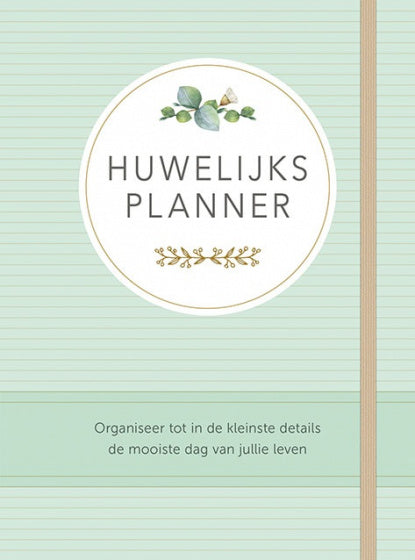 huwelijksplanner 21,8 x 16,4 cm papier groen