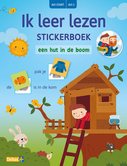 Ik leer lezen Stickerboek - Een hut in de boom (AVI Start)