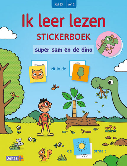 Ik leer lezen Stickerboek - Super Sam en de dino